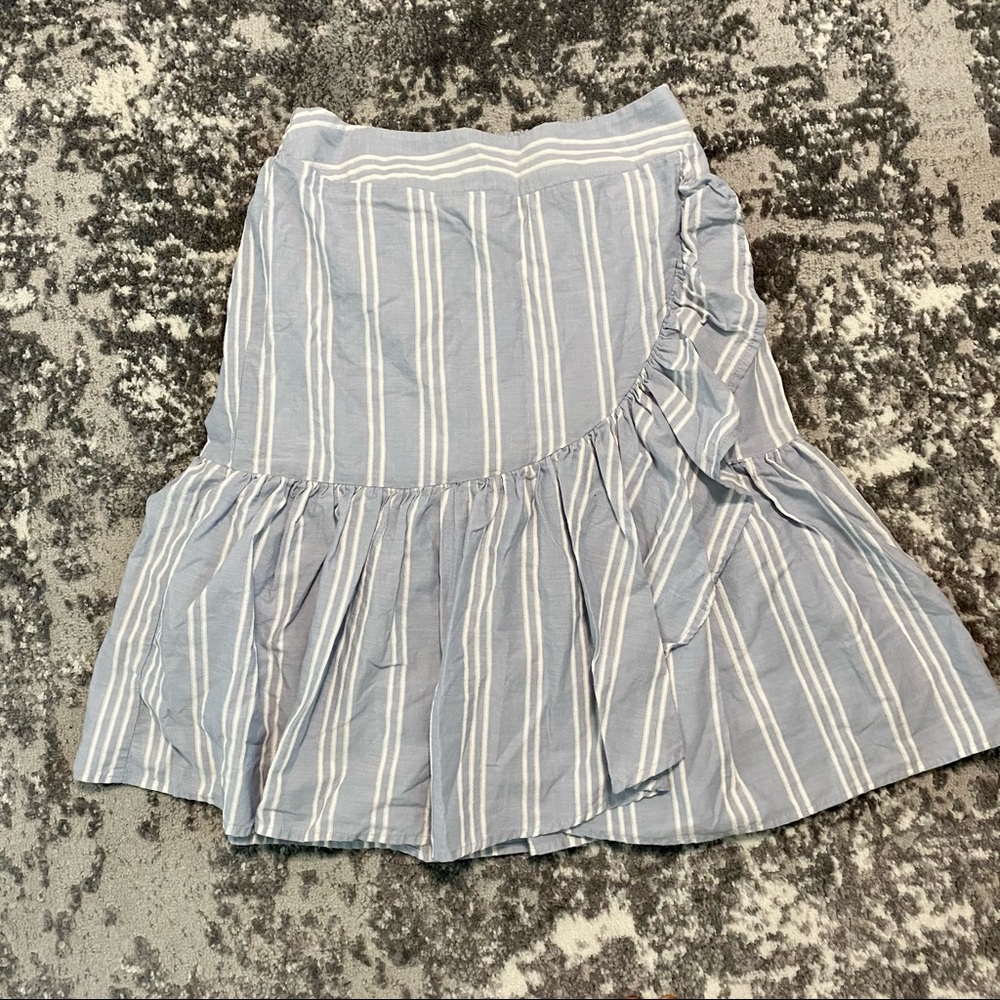 Ruffle Blue and White Skirt